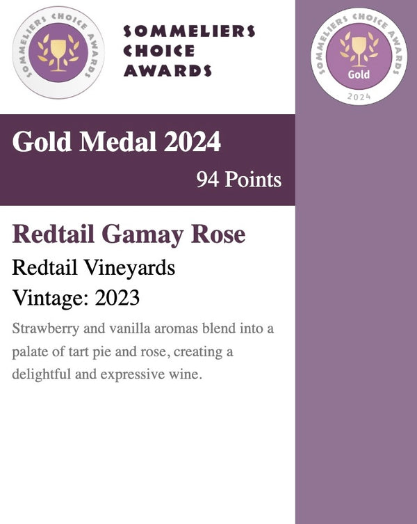 2023 Estate Gamay Rosé VQA Prince Edward County - Redtail Vineyards